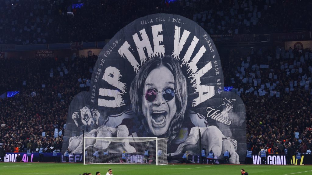 Ozzy Osbourne tributed by the Villa fans