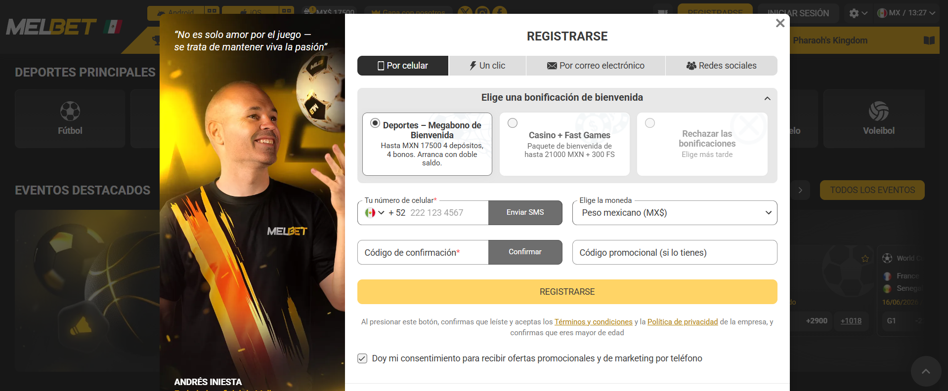 Apostar en el Mundial con Melbet